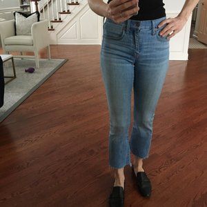 Madewell Cali Demi-Boot Destructed-Hem Jeans